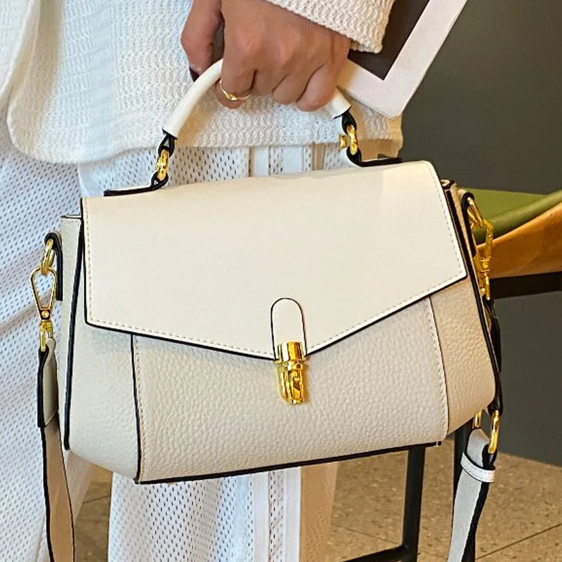 Elegant Top Handle Handbag for Women | Designer Crossbody Shoulder Bag | Luxury Flap Purse | Fashion Office Tote