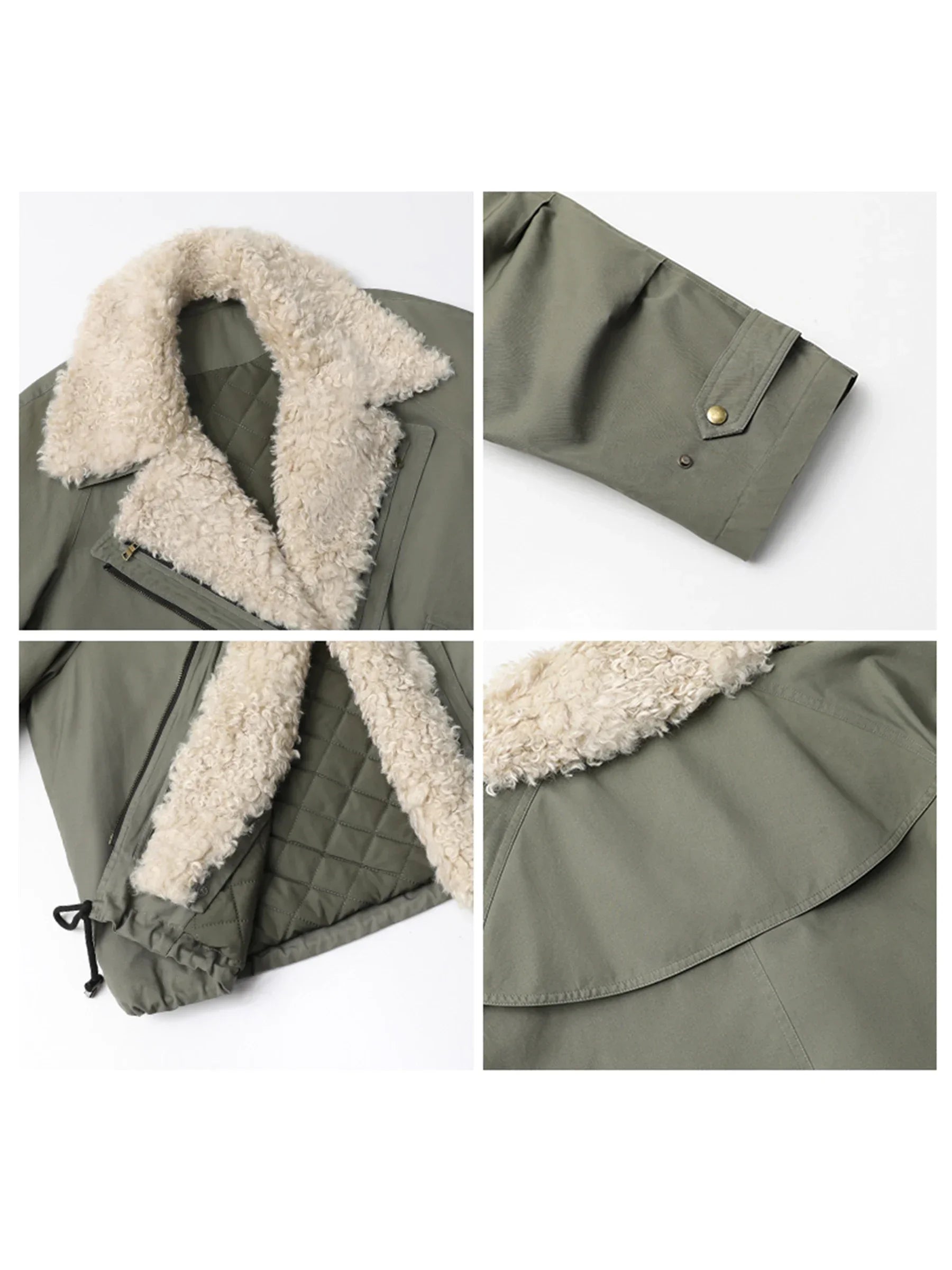Women’s Sherpa Lined Jacket | Oversized Cozy Winter Parka Coat