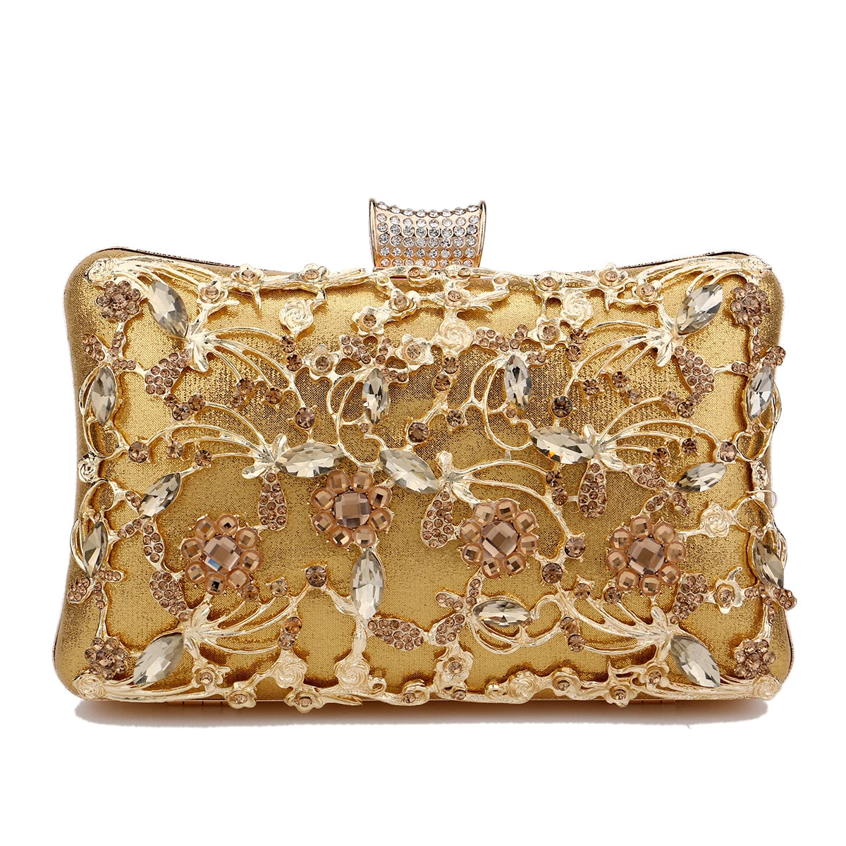 Luxury Crystal Evening Clutch for Women | Elegant Wedding Party Handbag | Designer Rhinestone Purse | Glamorous Cocktail Clutch