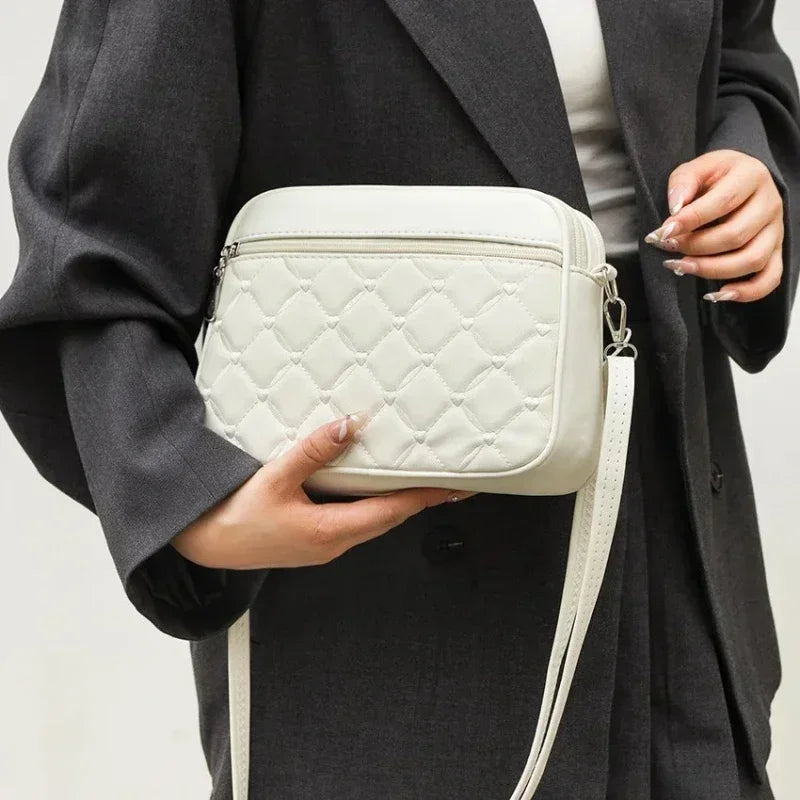 Quilted Crossbody Bag for Women | Casual Shoulder Purse | Minimalist Everyday Sling Handbag | Fashion Travel Bag