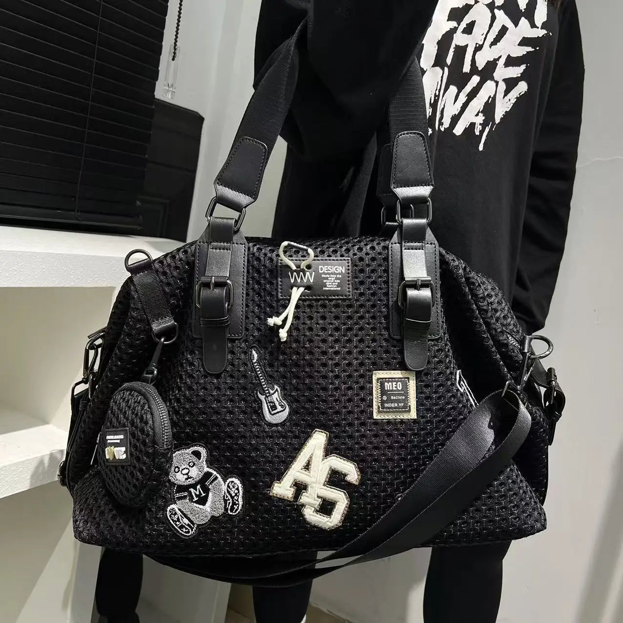 Street Style Shoulder Tote Bag for Women | Large Capacity Crossbody Handbag | Casual Travel Utility Purse | Trendy Everyday Tote