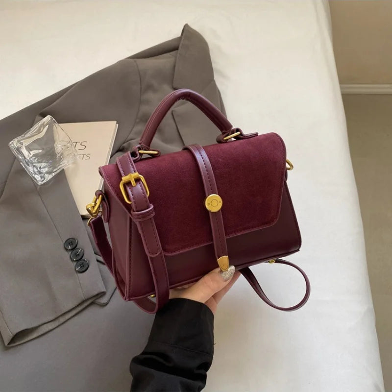 Luxury Top Handle Handbag for Women | Elegant Crossbody Shoulder Bag | Designer Office Purse | Vintage Fashion Tote Bag