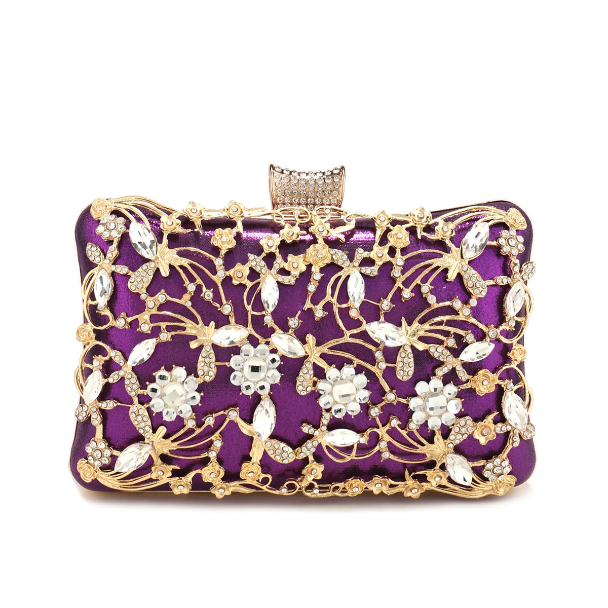 Luxury Crystal Evening Clutch for Women | Elegant Wedding Party Handbag | Designer Rhinestone Purse | Glamorous Cocktail Clutch