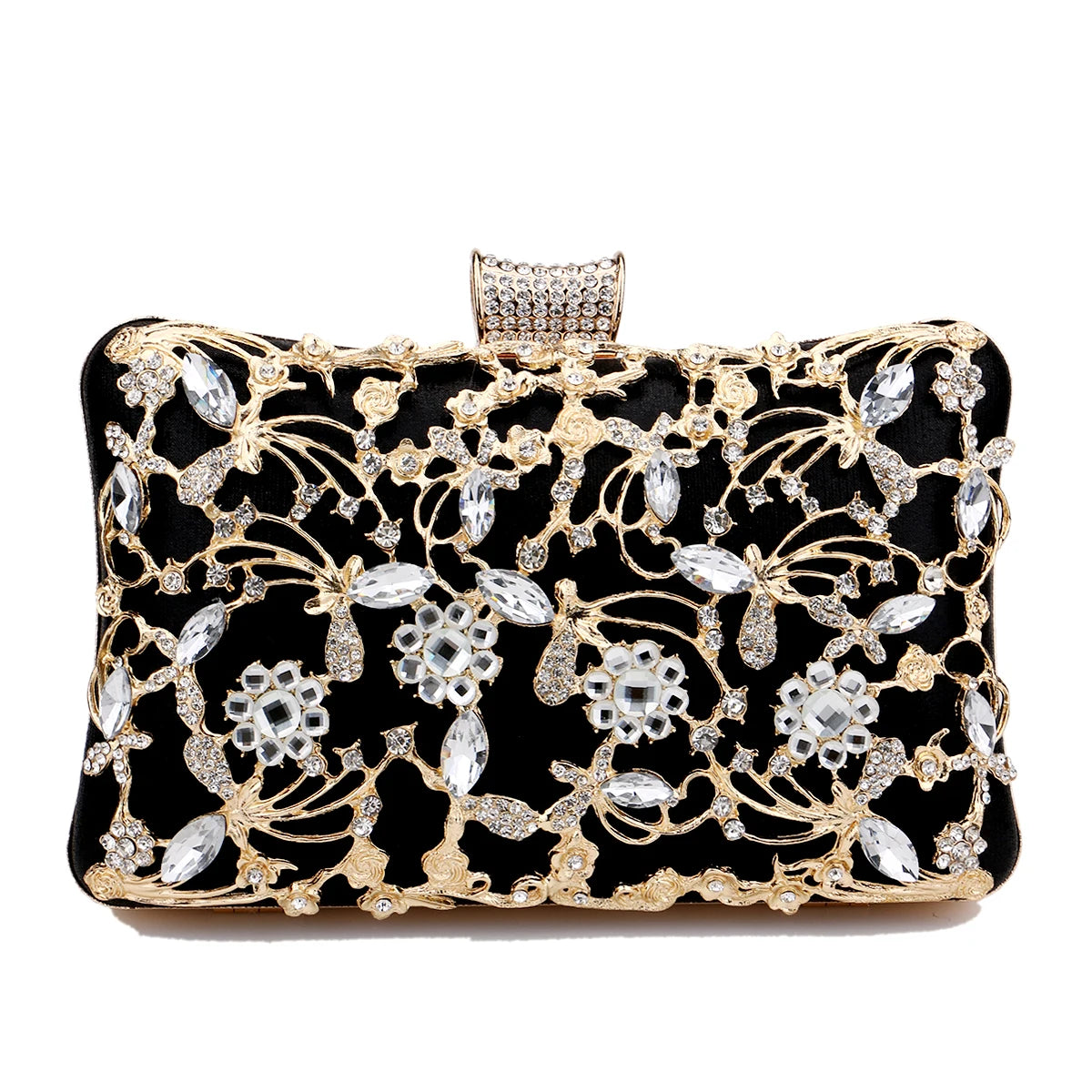 Luxury Crystal Evening Clutch for Women | Elegant Wedding Party Handbag | Designer Rhinestone Purse | Glamorous Cocktail Clutch