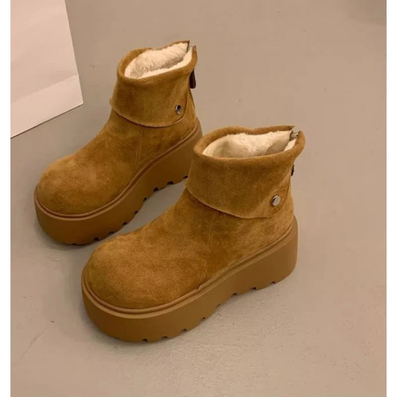 Women’s Platform Ankle Boots – Chunky Winter Boots for Casual, Streetwear & Everyday Fashion