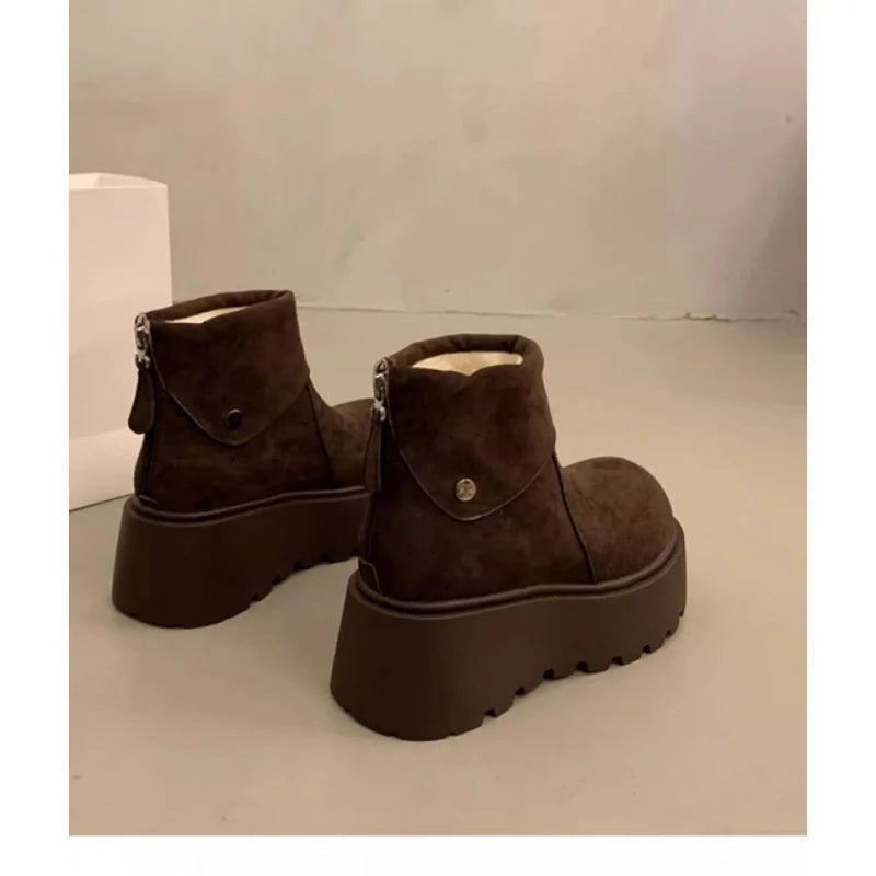 Women’s Platform Ankle Boots – Chunky Winter Boots for Casual, Streetwear & Everyday Fashion