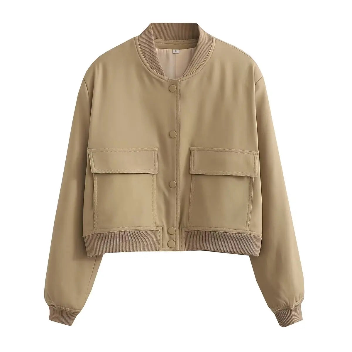 Cropped Bomber Jacket | Minimalist Lightweight Jacket