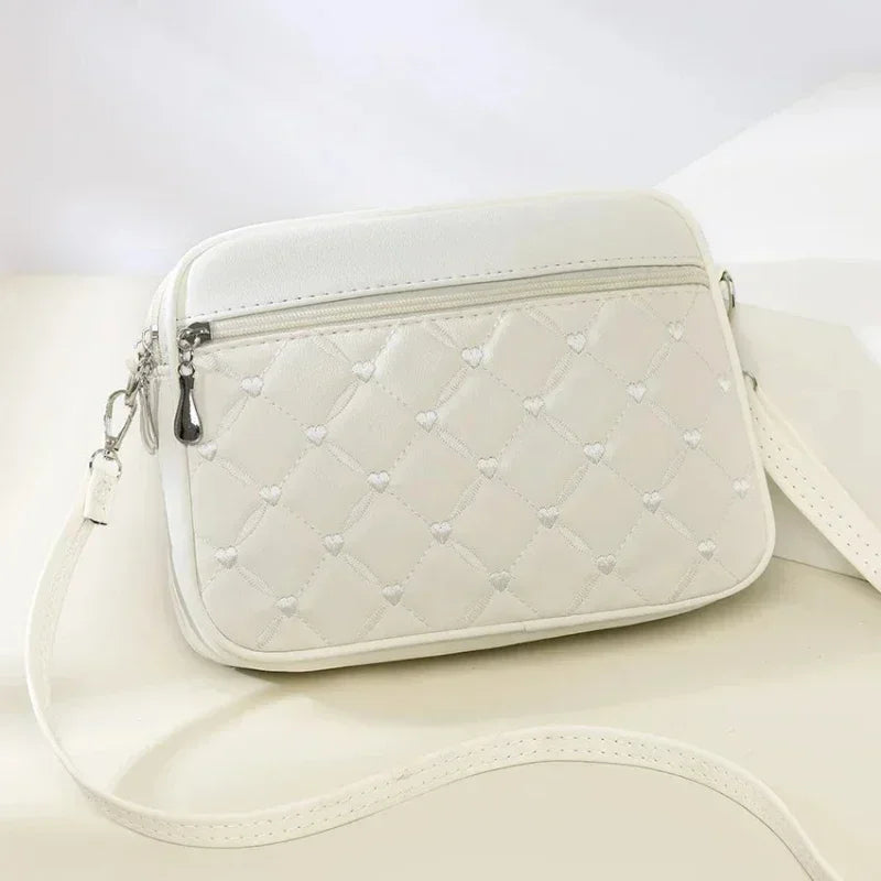 Quilted Crossbody Bag for Women | Casual Shoulder Purse | Minimalist Everyday Sling Handbag | Fashion Travel Bag