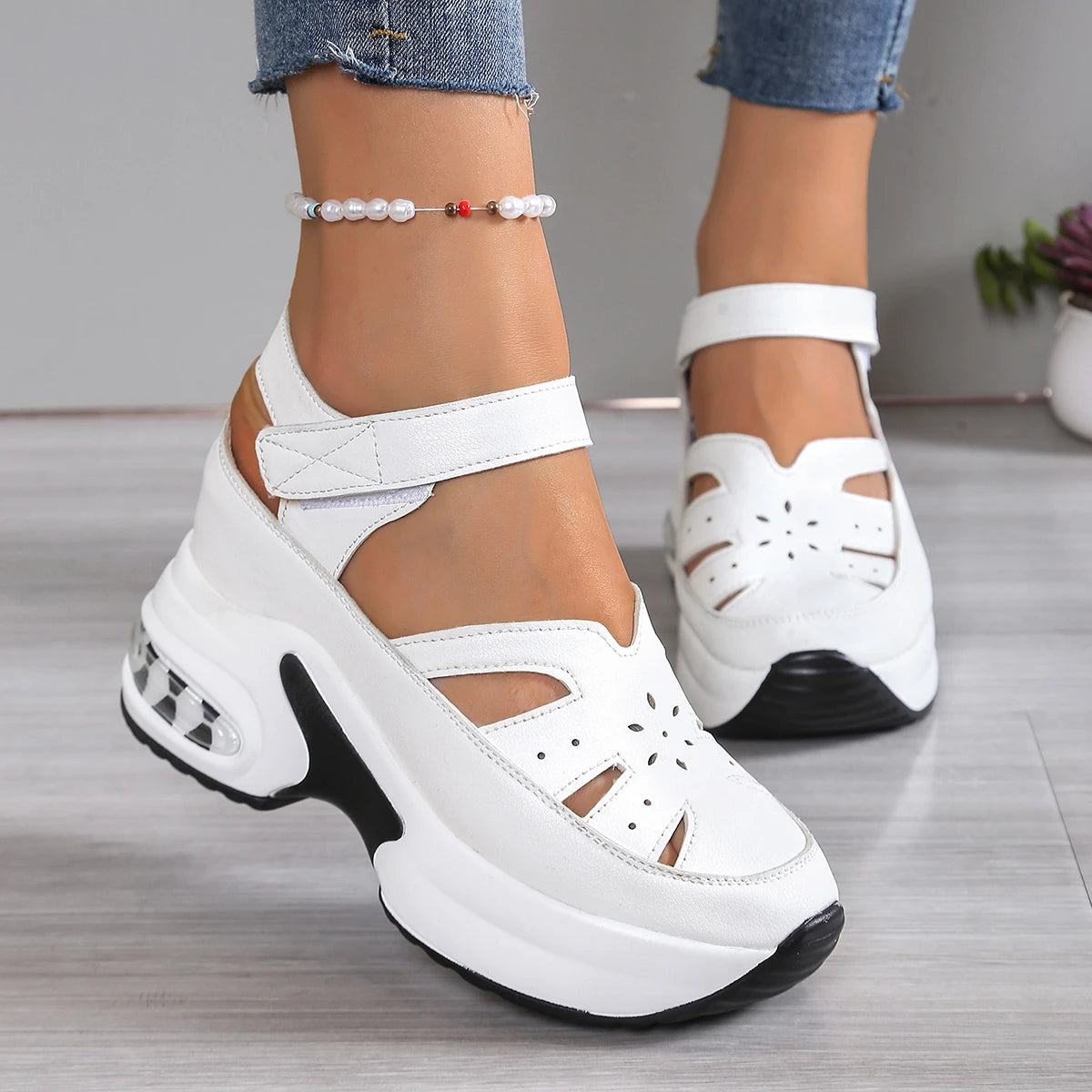Women’s Orthopedic Platform Sandals – Breathable Closed Toe Walking Shoes for Casual, Travel & Everyday Wear