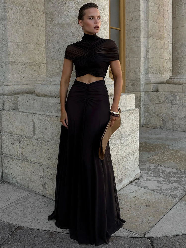 Cut-Out Maxi Dress | Elegant Bodycon Evening Dress