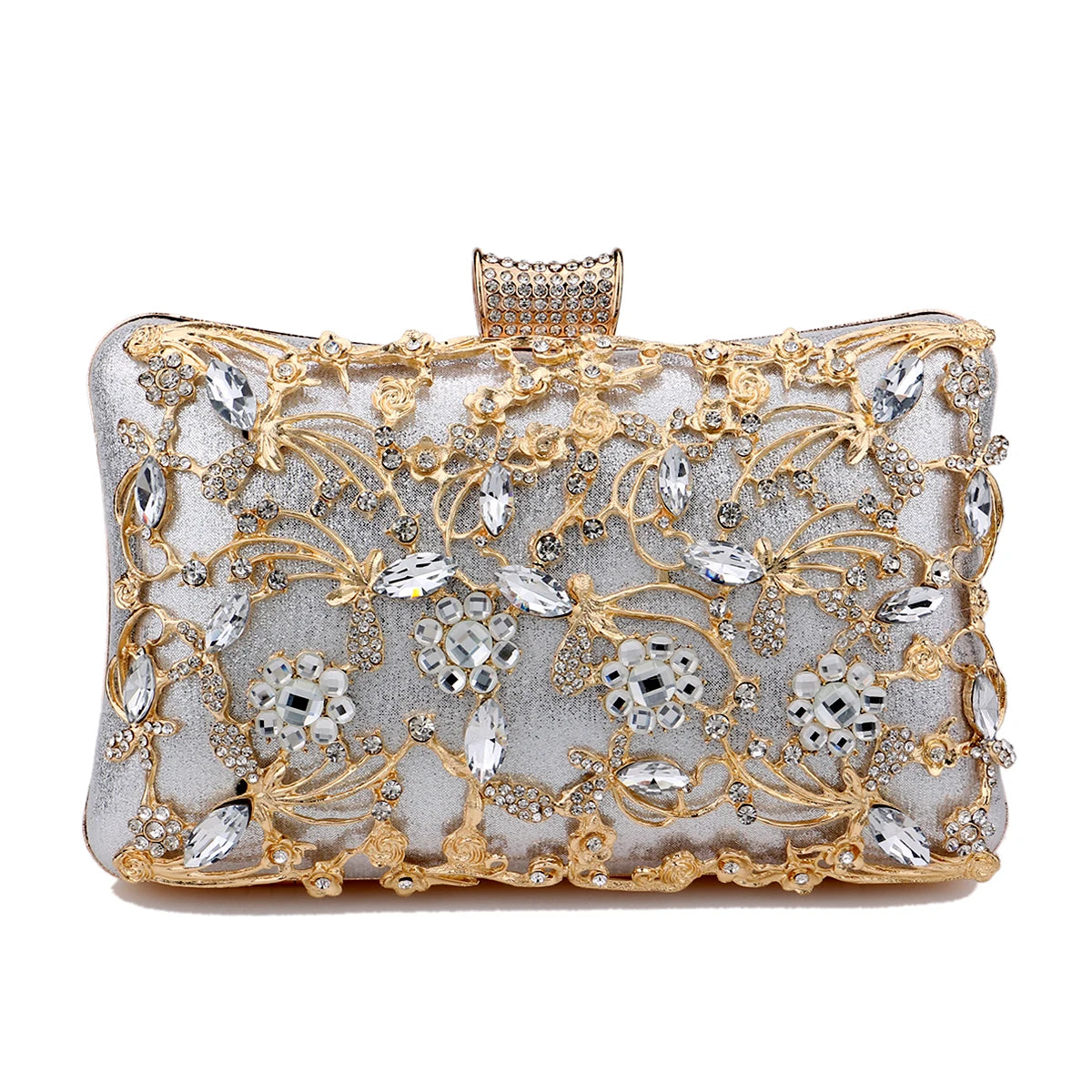 Luxury Crystal Evening Clutch for Women | Elegant Wedding Party Handbag | Designer Rhinestone Purse | Glamorous Cocktail Clutch
