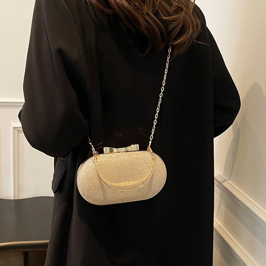Rhinestone Evening Clutch for Women | Crystal Bow Cocktail Purse | Luxury Wedding Party Handbag