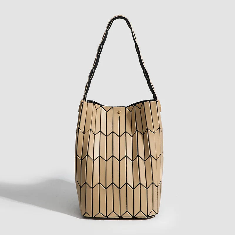 Geometric Shoulder Bag for Women | Modern Designer Tote Purse | Minimalist Fashion Handbag | Casual Everyday Shopper Bag