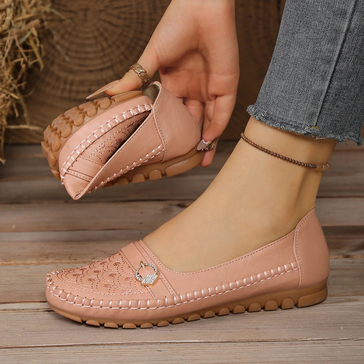 Women’s Orthopedic Comfort Ballet Flats – Cushioned Slip-On Walking Shoes for Casual, Travel & Everyday Wear