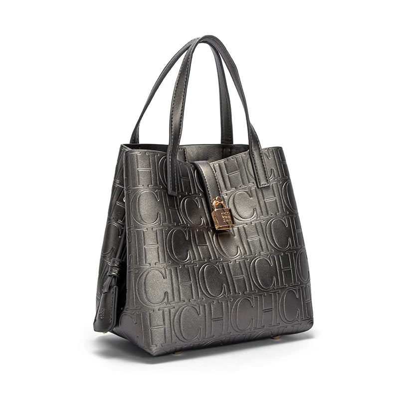 Designer Embossed Tote Bag for Women | Luxury Shoulder Handbag | Elegant Everyday Shopper Purse | Fashion Office Tote