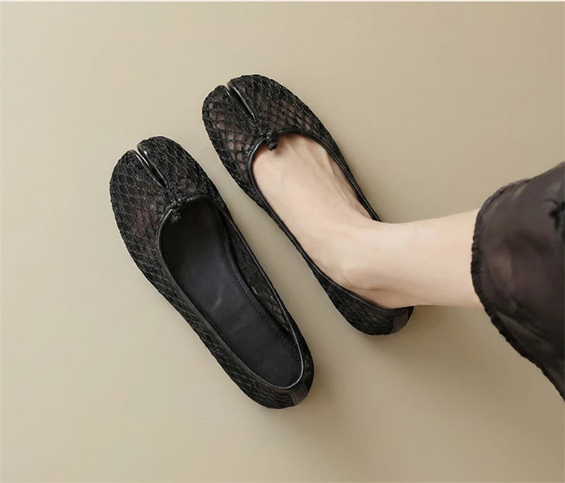 Women’s Mesh Ballet Flats – Breathable Bow Slip-On Shoes for Casual, Travel & Everyday Wear