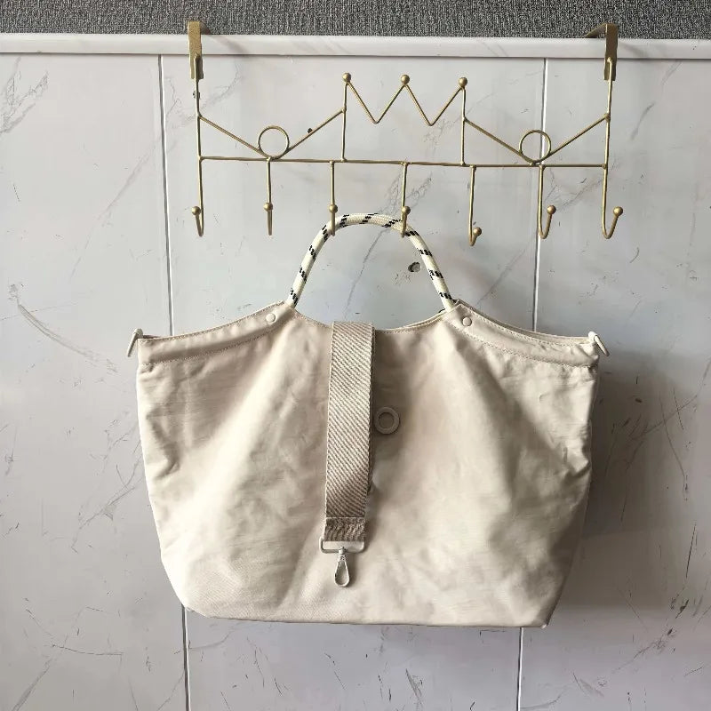Casual Nylon Tote Bag for Women | Large Capacity Shoulder Handbag | Lightweight Travel Shopper Purse | Everyday Utility Tote
