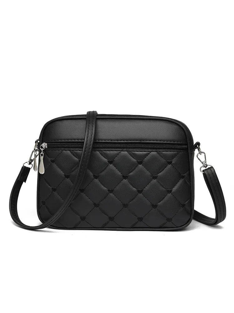 Quilted Crossbody Bag for Women | Casual Shoulder Purse | Minimalist Everyday Sling Handbag | Fashion Travel Bag
