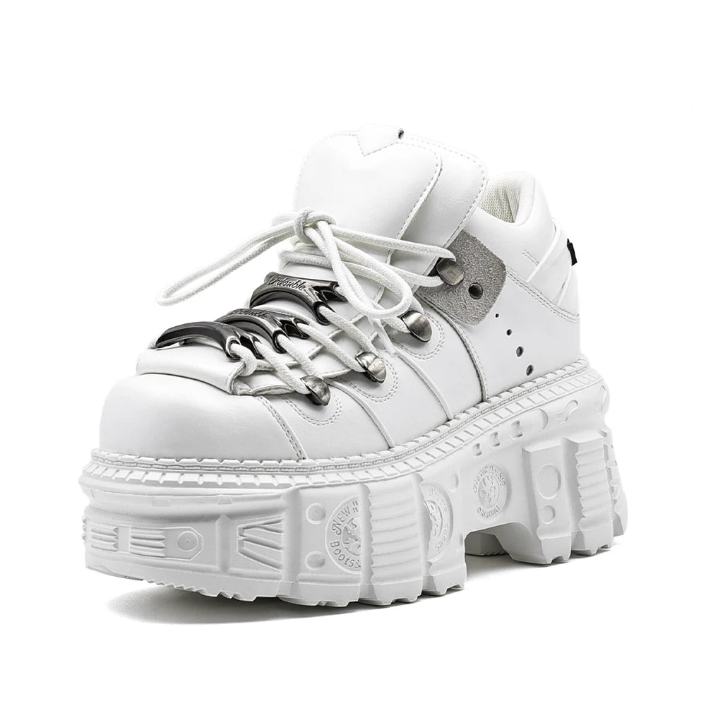 Women’s Platform Chunky Sneakers – Gothic Streetwear Lace-Up Casual Shoes for Y2K & Harajuku Fashion
