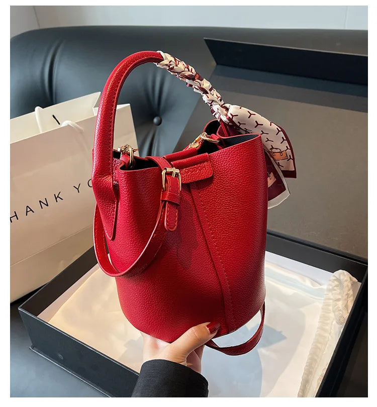 Designer Bucket Bag for Women | Luxury Shoulder Handbag | Elegant Crossbody Purse | Fashion Everyday Tote Bag