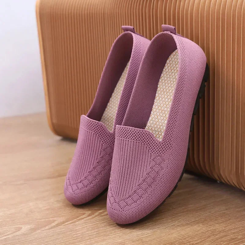 Women’s orthopaedic Breathable Knit Loafers – Lightweight Slip-On Walking Shoes for Casual, Office & Everyday Wear
