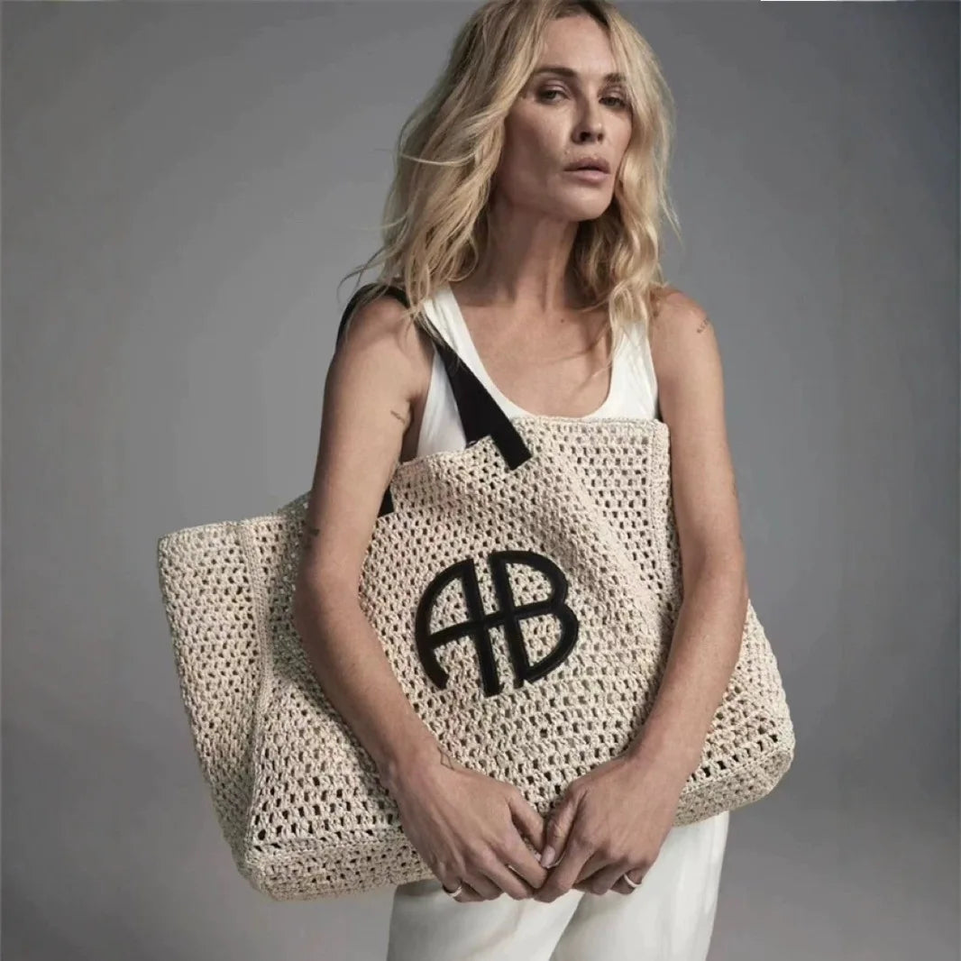 Woven Beach Tote Bag for Women | Large Capacity Straw Shoulder Handbag | Casual Summer Shopper Purse | Boho Travel Tote