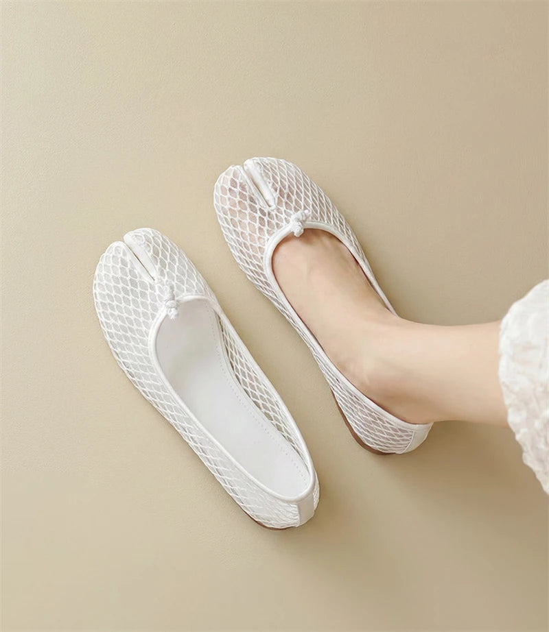 Women’s Mesh Ballet Flats – Breathable Bow Slip-On Shoes for Casual, Travel & Everyday Wear