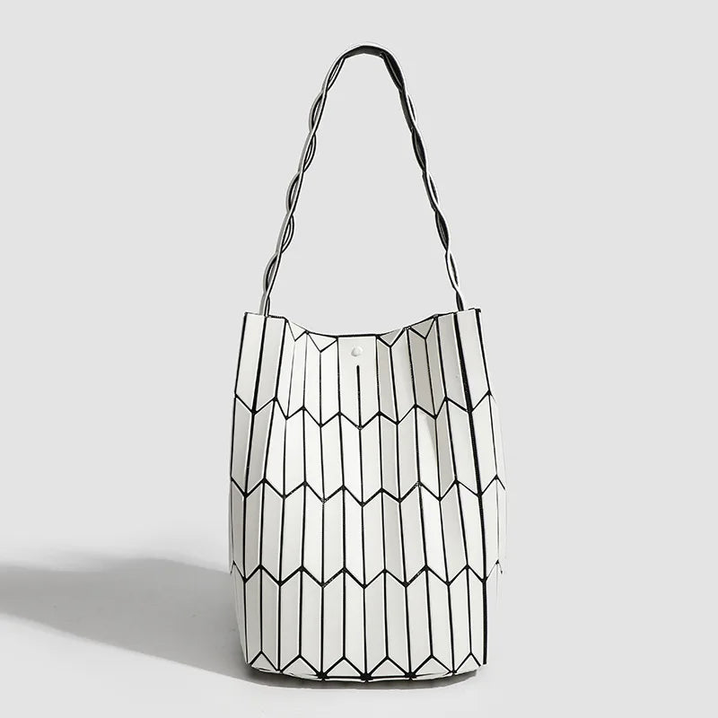 Geometric Shoulder Bag for Women | Modern Designer Tote Purse | Minimalist Fashion Handbag | Casual Everyday Shopper Bag