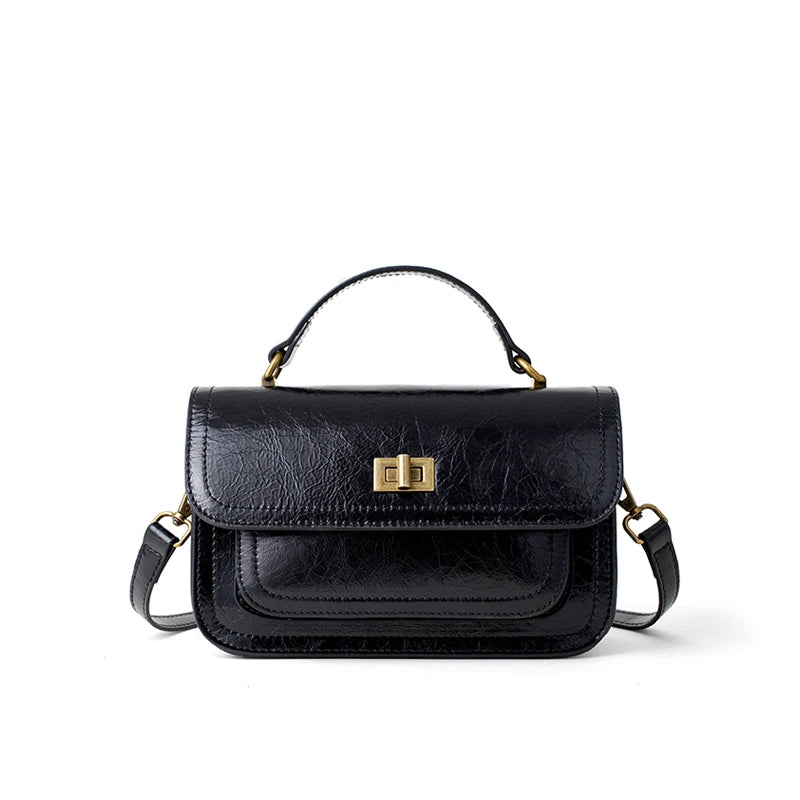 Vintage Crossbody Handbag for Women | Elegant Top Handle Shoulder Bag | Designer Flap Purse | Fashion Everyday Sling Bag