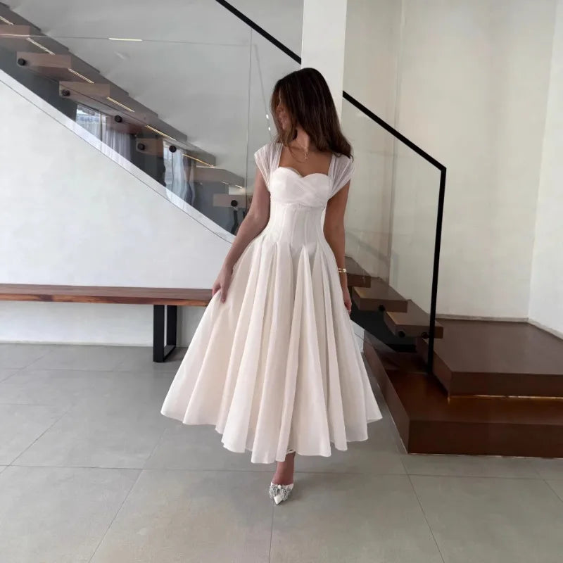 Women’s Midi Dress | Elegant Princess A-Line Cocktail Party Dress