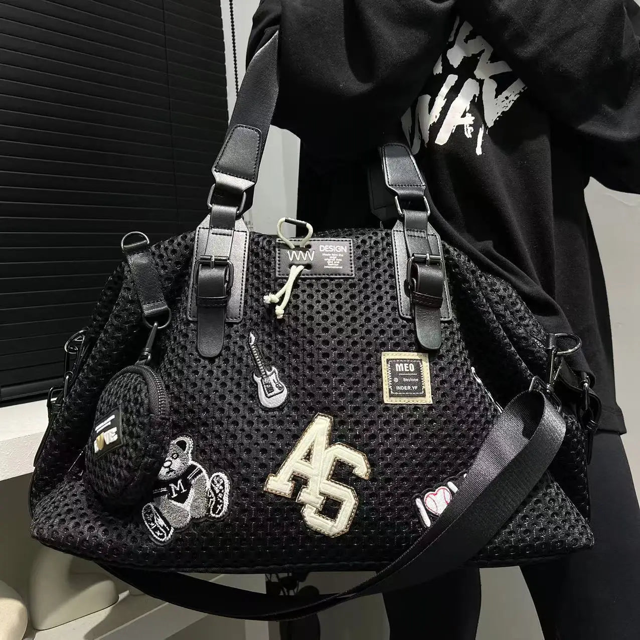 Street Style Shoulder Tote Bag for Women | Large Capacity Crossbody Handbag | Casual Travel Utility Purse | Trendy Everyday Tote