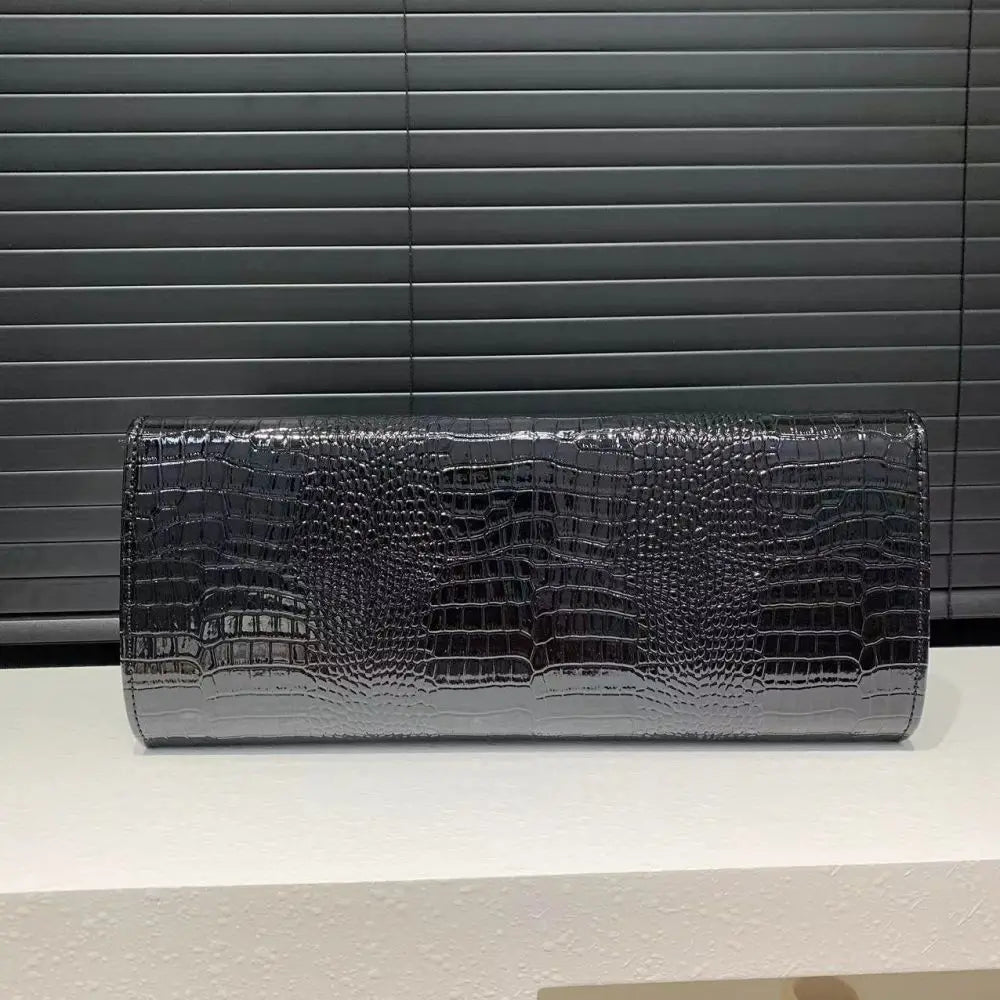 Luxury Croc Texture Clutch Bag for Women | Elegant Evening Party Purse | Designer Envelope Handbag | Fashion Wedding Clutch