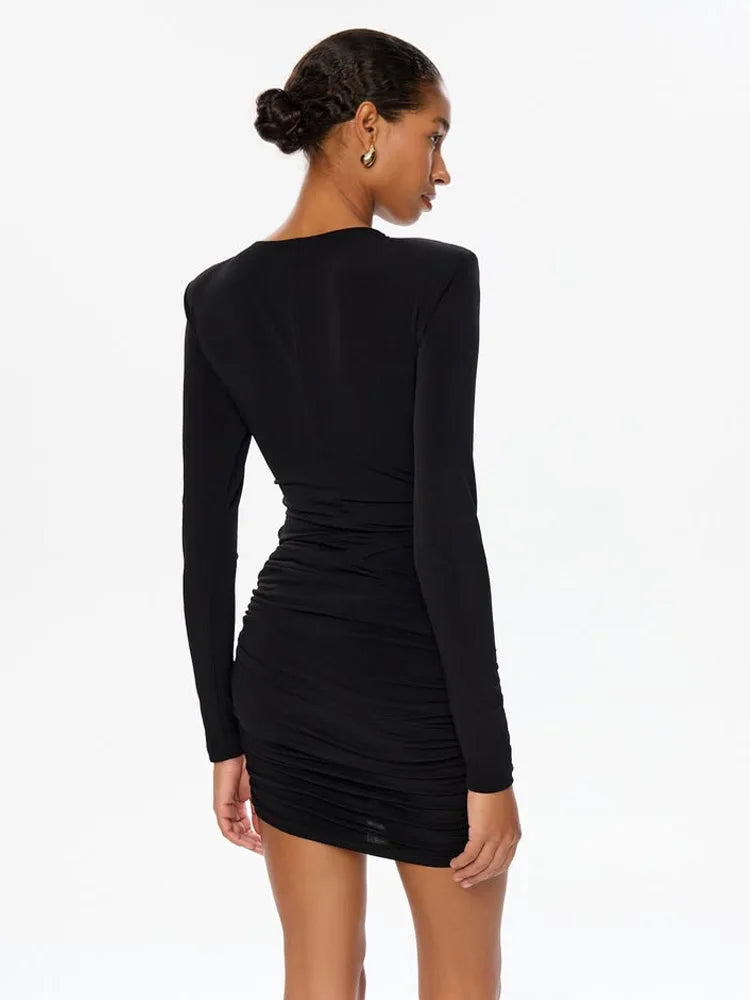 Cut Out Mini Dress Women | Sexy Ruched Bodycon Dress