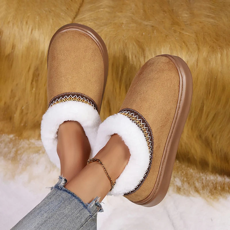 Women’s Cozy Fur Winter Slippers – Soft Plush Indoor House Shoes for Warm Everyday Comfort