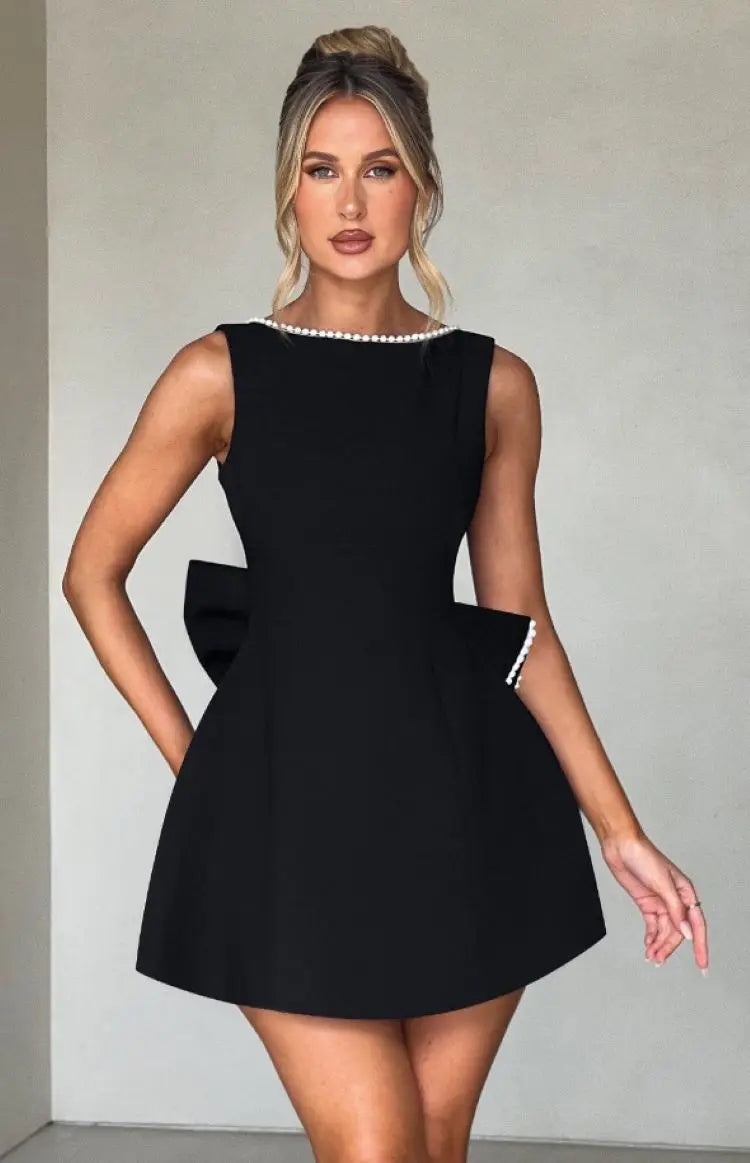 A Line Mini Dress Women | Sleeveless Structured Party Dress