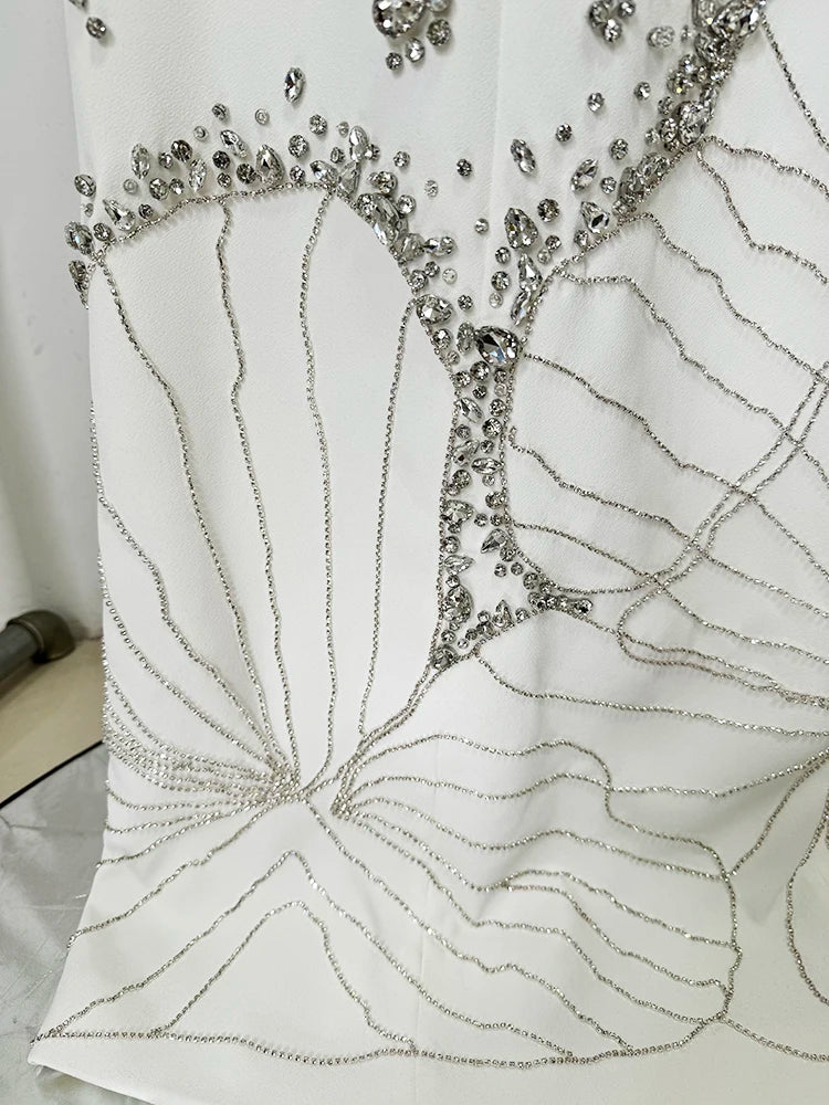 Beaded Maxi Bodycon Dress Women | Long Sleeve Elegant Formal Evening Gown