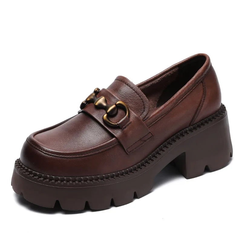 Women’s Chunky Platform Loafers – Casual Slip-On Shoes for Office, Streetwear & Everyday Fashion