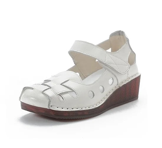 Women’s orthopaedic Comfort Mary Jane Flats – Breathable Cutout Slip-On Shoes for Casual, Walking & Everyday Wear
