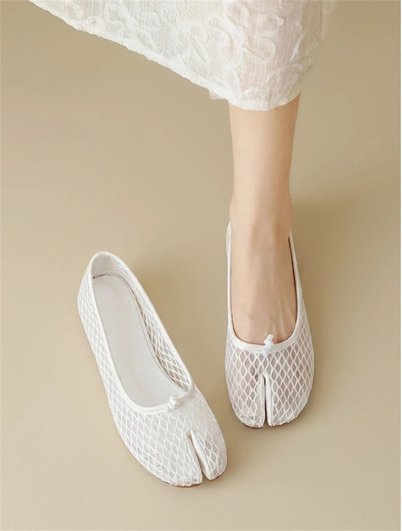 Women’s Mesh Ballet Flats – Breathable Bow Slip-On Shoes for Casual, Travel & Everyday Wear